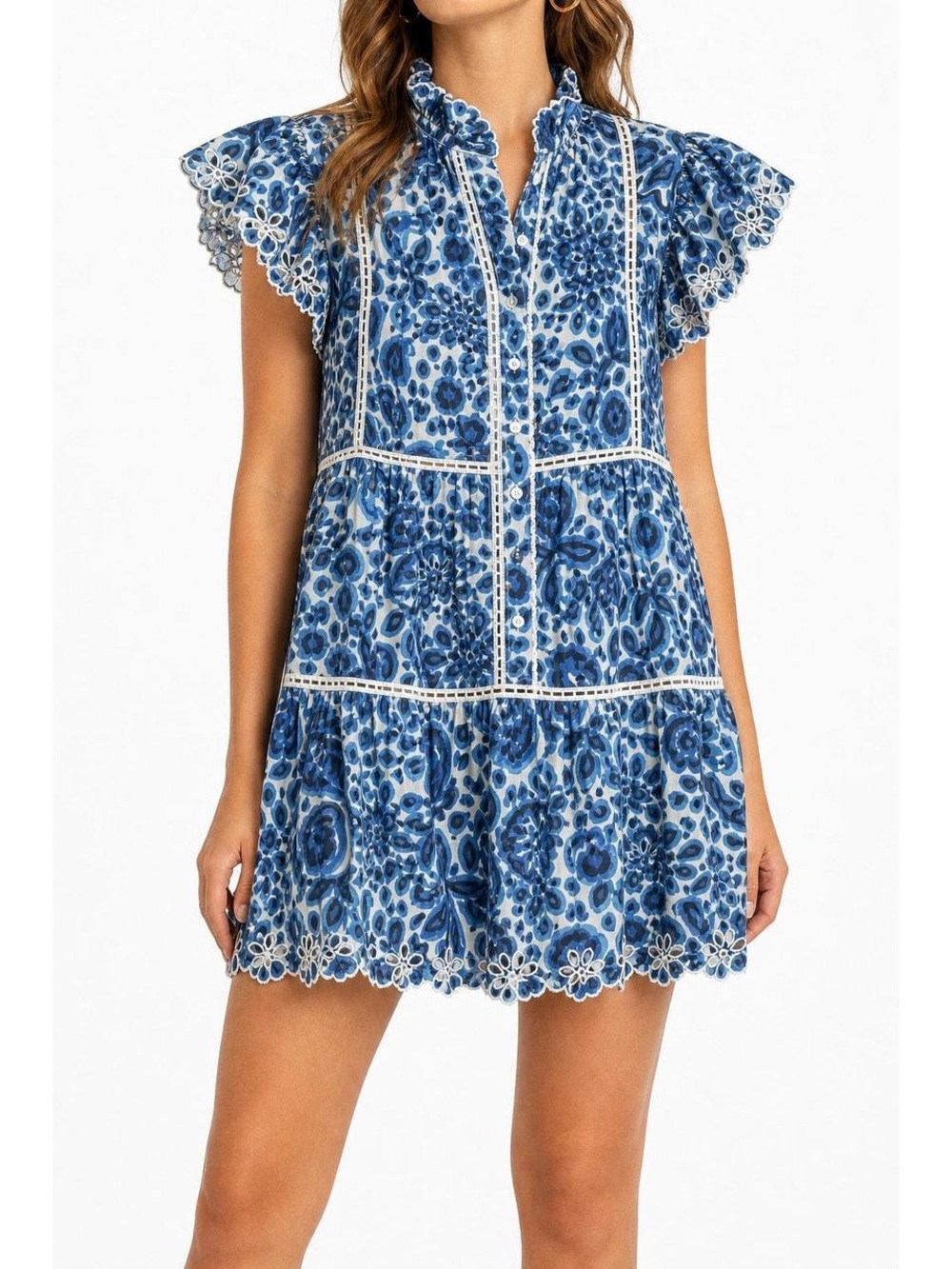 House of Harlow 1960 Blue Floral Mini Dress